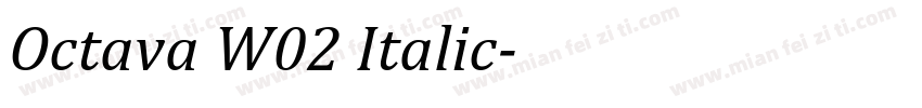 Octava W02 Italic字体转换
